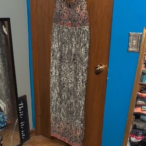 Cato Black and White Patterned Maxi Dress